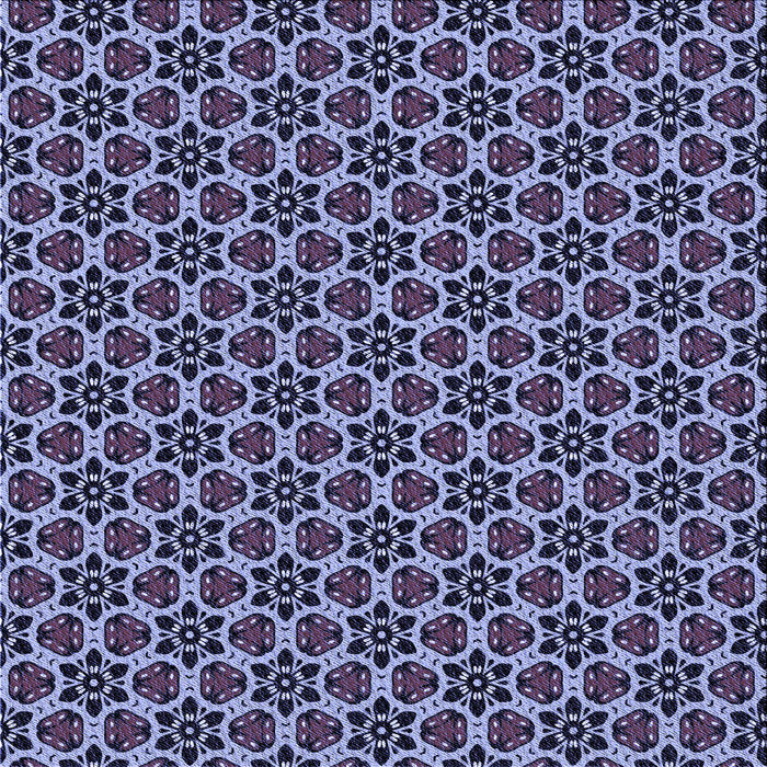 Round Patterned Night Blue Rug, pat3077blu