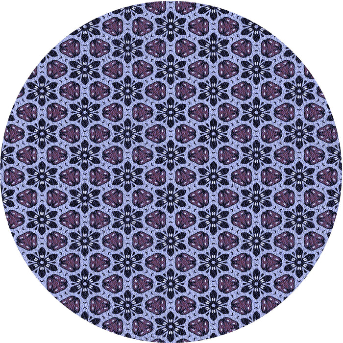 Square Patterned Night Blue Rug, pat3077blu