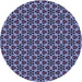 Square Patterned Night Blue Rug, pat3077blu