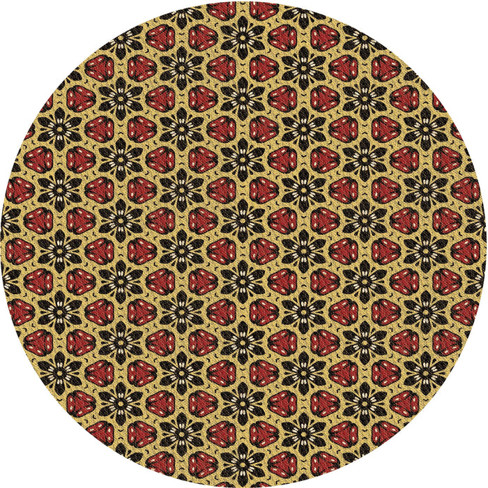 Square Machine Washable Transitional Golden Gold Rug in a Living Room, wshpat3077brn