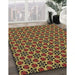 Patterned Golden Gold Rug in Family Room, pat3077brn