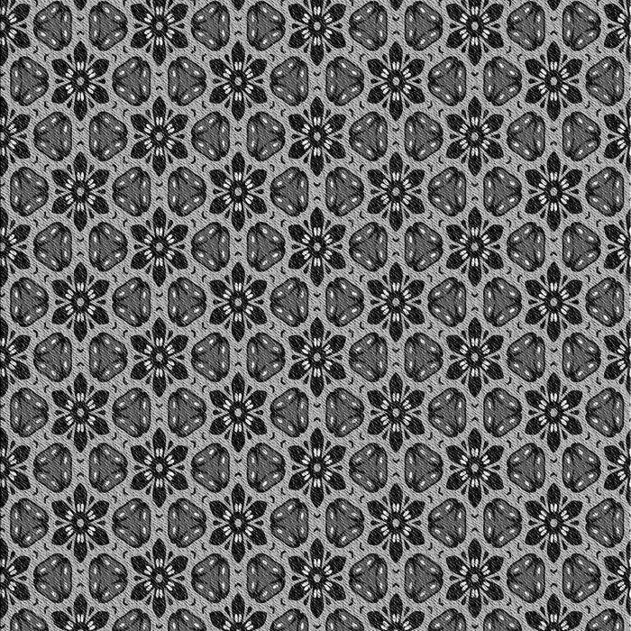 Patterned Charcoal Black Rug, pat3077gry