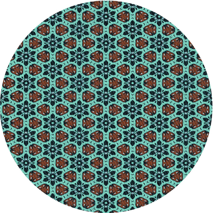 Square Patterned Burgundy Brown Rug, pat3077lblu