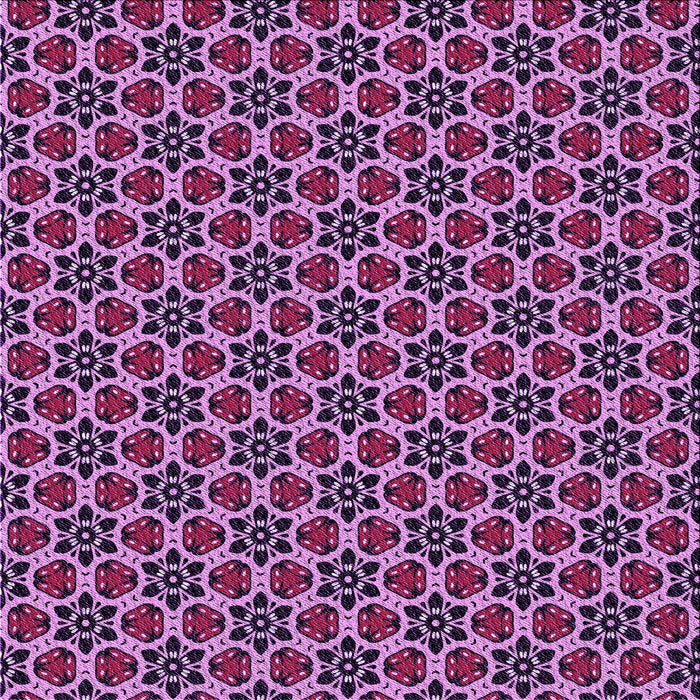 Round Machine Washable Transitional Orchid Purple Rug, wshpat3077pur