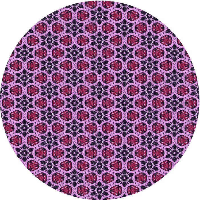 Square Patterned Orchid Purple Rug, pat3077pur