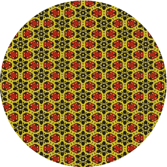 Square Patterned Maroon Red Rug, pat3077yw