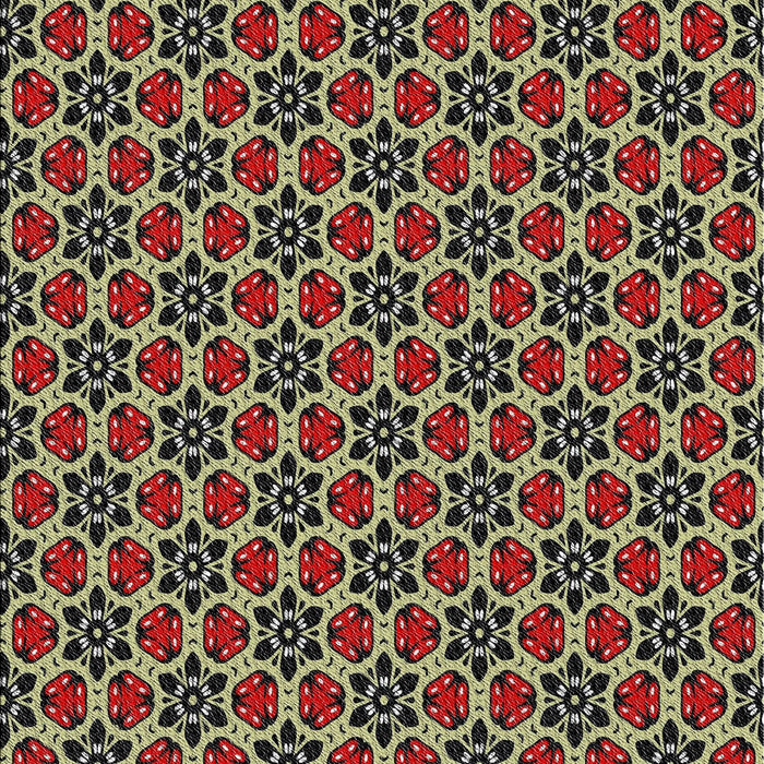 Patterned Olive Green Novelty Rug, pat3077