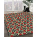 Machine Washable Transitional Olive Green Rug in a Family Room, wshpat3077