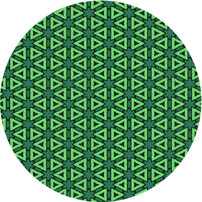 Square Patterned Deep Emerald Green Rug, pat3078grn
