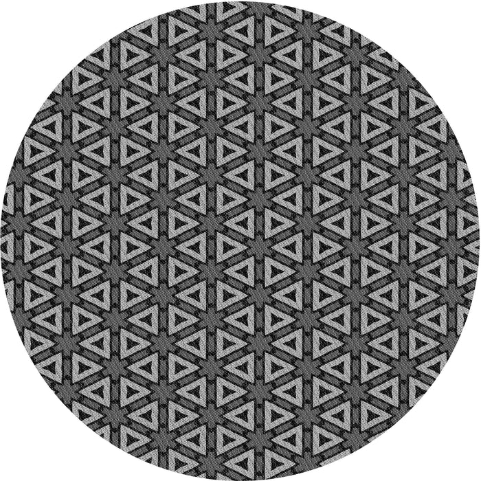 Square Patterned Charcoal Black Rug, pat3078gry