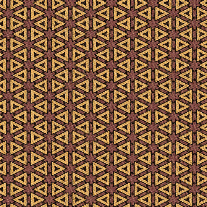 Round Patterned Orange Rug, pat3078org