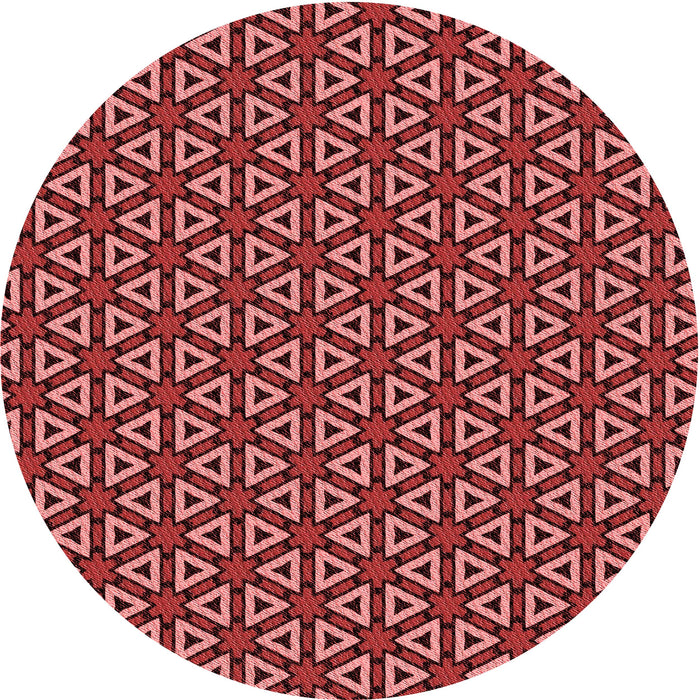 Square Patterned Crimson Red Rug, pat3078rd