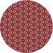 Square Patterned Crimson Red Rug, pat3078rd