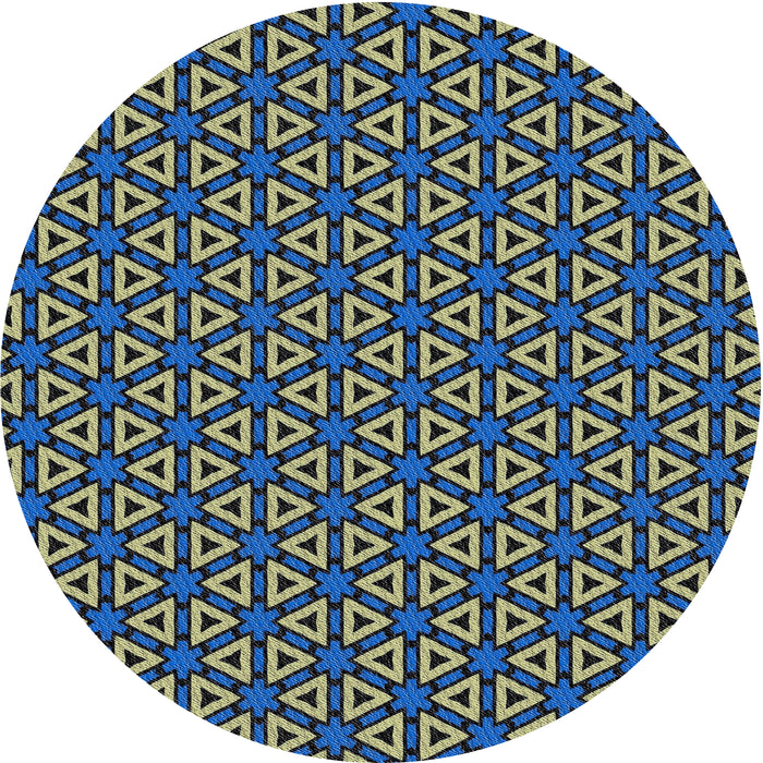 Square Machine Washable Transitional Deep-Sea Blue Rug, wshpat3078