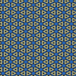 Square Patterned Deep-Sea Blue Novelty Rug, pat3078