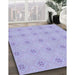 Machine Washable Transitional Purple Mimosa Purple Rug in a Family Room, wshpat3079blu