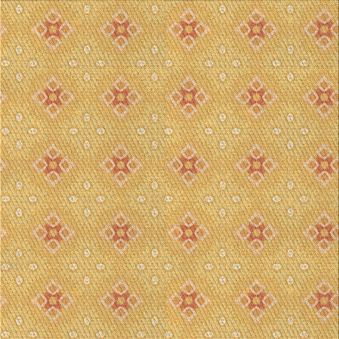 Round Patterned Orange Rug, pat3079brn