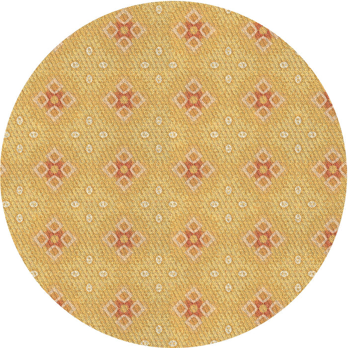 Square Patterned Orange Rug, pat3079brn