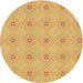 Square Patterned Orange Rug, pat3079brn