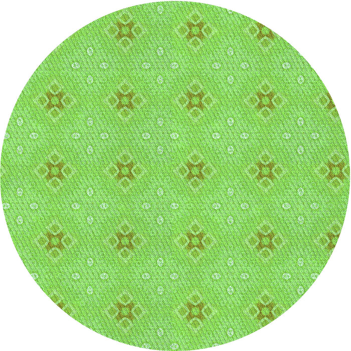 Square Machine Washable Transitional Emerald Green Rug in a Living Room, wshpat3079grn