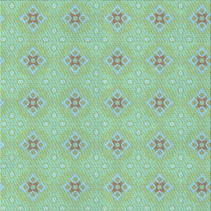 Round Patterned Green Rug, pat3079lblu