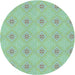 Square Patterned Green Rug, pat3079lblu