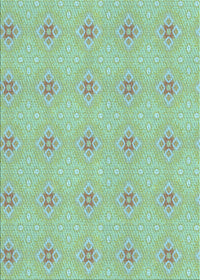 Machine Washable Transitional Green Rug, wshpat3079lblu