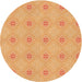 Square Patterned Yellow Orange Rug, pat3079org