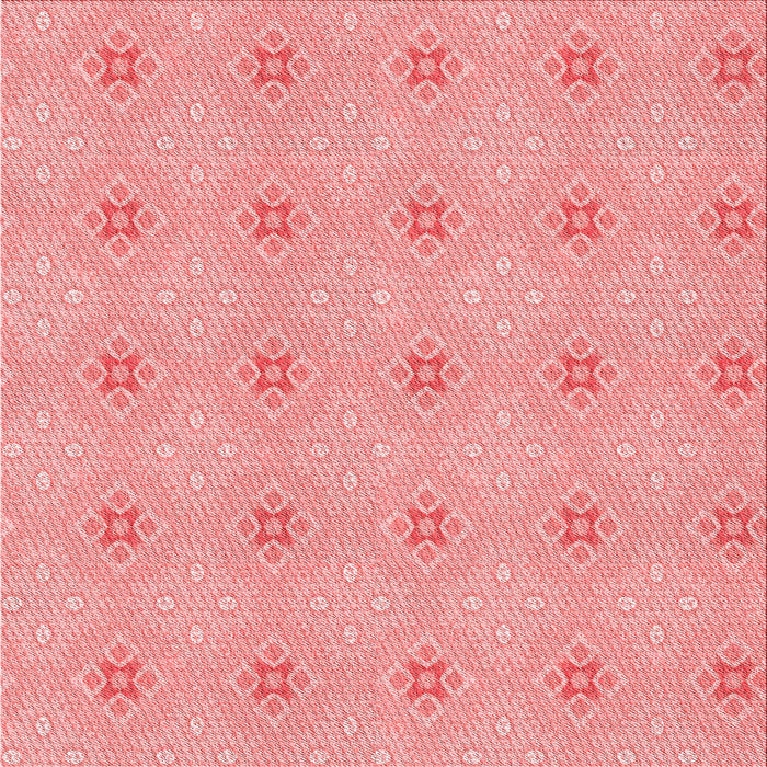 Round Patterned Pastel Pink Rug, pat3079rd