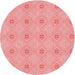 Square Patterned Pastel Pink Rug, pat3079rd