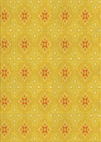 Machine Washable Transitional Yellow Rug, wshpat3079yw