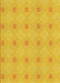 Machine Washable Transitional Yellow Rug, wshpat3079yw