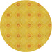 Square Patterned Yellow Rug, pat3079yw