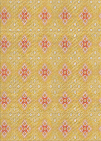 Machine Washable Transitional Chrome Gold Yellow Rug, wshpat3079