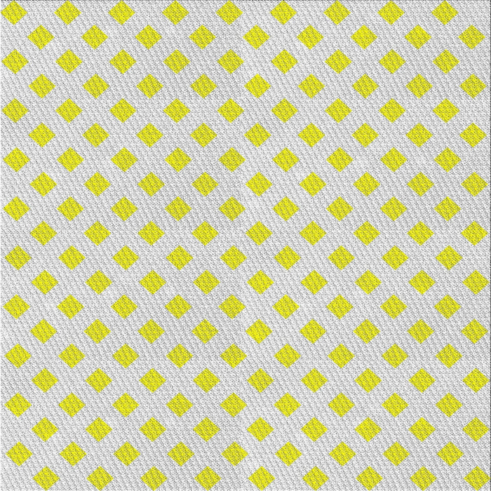 Square Patterned Golden Blonde Gold Novelty Rug, pat307