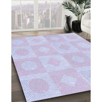 Patterned Lavender Blue Rug, pat308blu