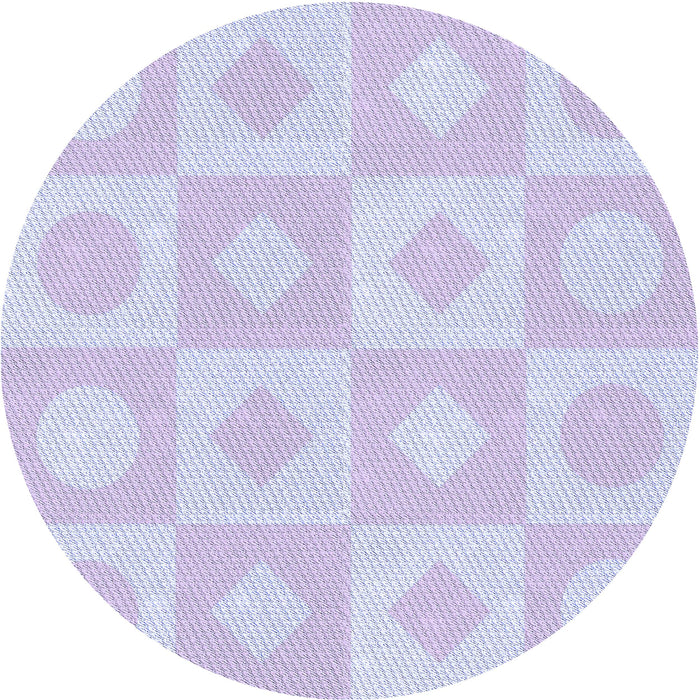 Square Patterned Lavender Blue Rug, pat308blu