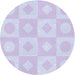 Square Patterned Lavender Blue Rug, pat308blu