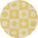 Square Patterned Sun Yellow Rug, pat308brn