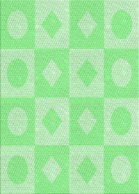 Machine Washable Transitional Pastel Green Rug, wshpat308grn