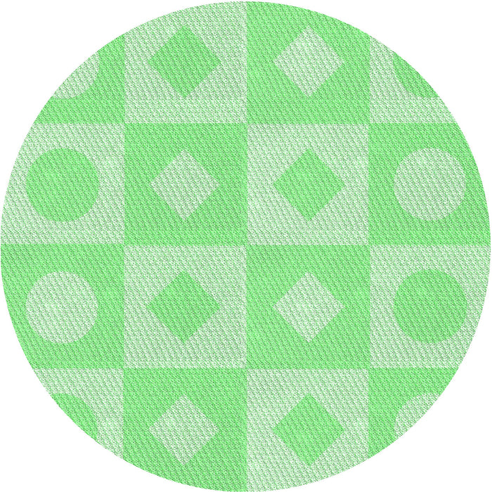 Square Patterned Pastel Green Rug, pat308grn