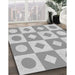 Patterned Gunmetal Gray Rug in Family Room, pat308gry