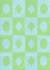 Machine Washable Transitional Mint Green Rug, wshpat308lblu