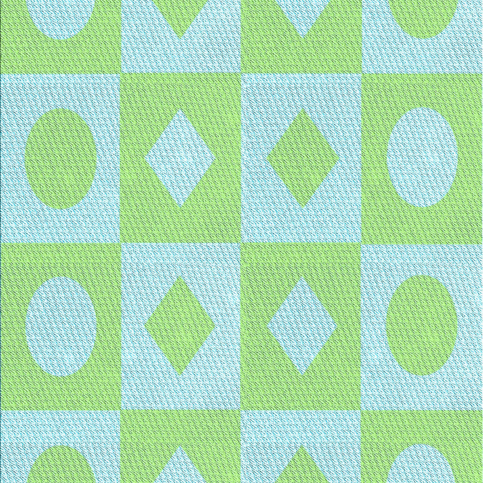 Machine Washable Transitional Mint Green Rug, wshpat308lblu