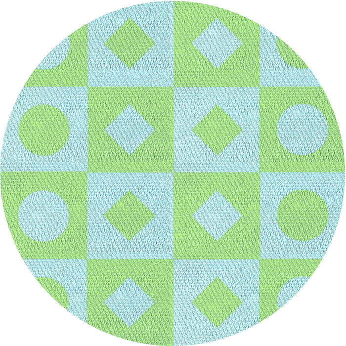 Square Machine Washable Transitional Mint Green Rug in a Living Room, wshpat308lblu
