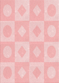 Machine Washable Transitional Pastel Red Pink Rug, wshpat308rd