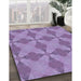 Patterned Bright Lilac Purple Rug in Family Room, pat3080blu