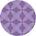 Square Machine Washable Transitional Bright Lilac Purple Rug in a Living Room, wshpat3080blu
