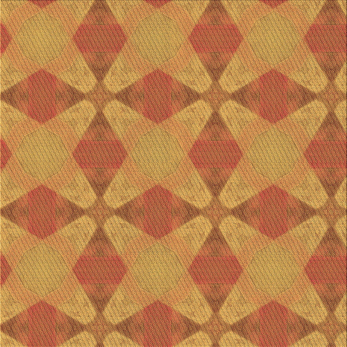 Round Patterned Orange Red Orange Rug, pat3080brn