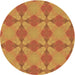 Square Patterned Orange Red Orange Rug, pat3080brn